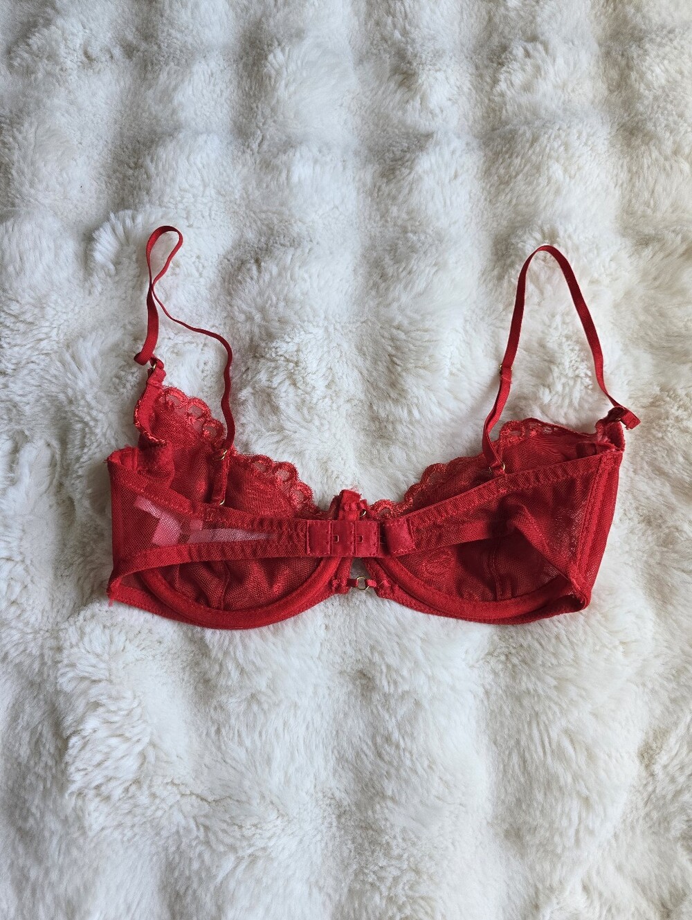 Sugar Thrillz Red Lace Underwire Bra - Picture 2 of 3